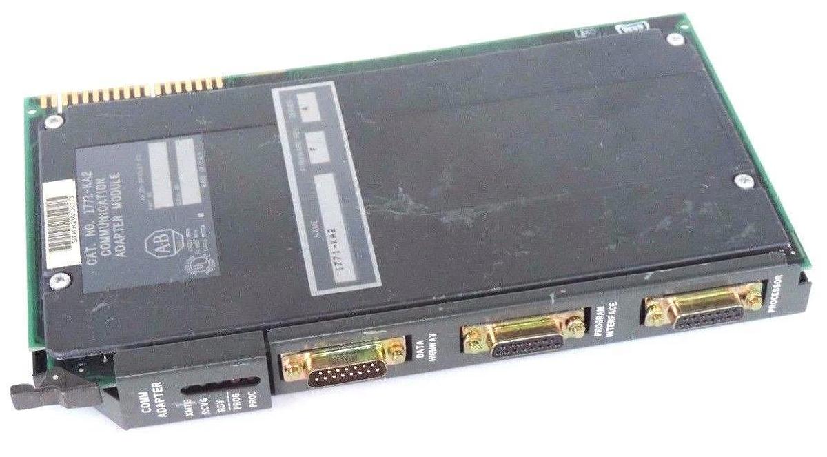 Used ALLEN BRADLEY 1771-KA2 COMMUNICATION ADAPTER MODULE F/W REV F SER A 1771KA2