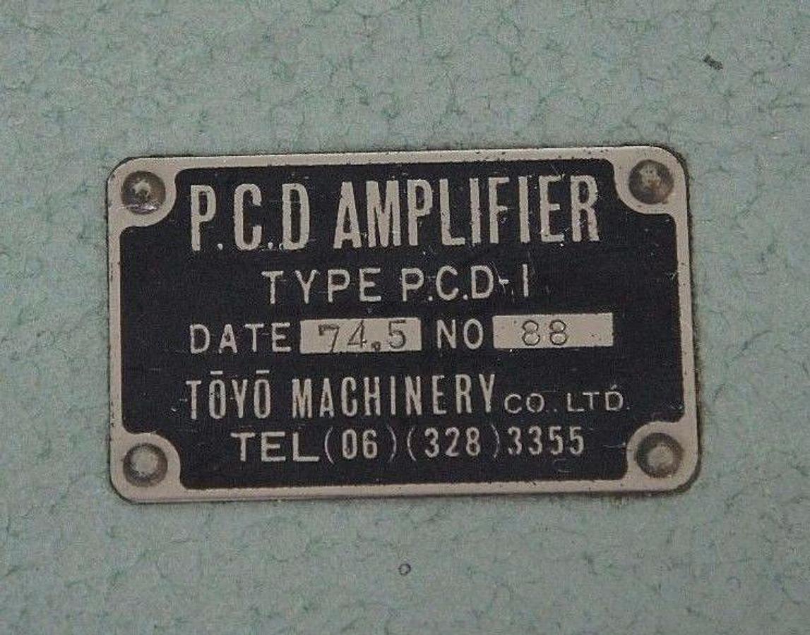 Used NEW TOYO MACHINERY P.C.D AMPLIFIER, TYPE: P.C.D-1, DATE:74.5, NO:88, PCD-1 PCD1