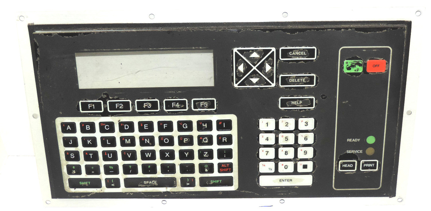 Used VIDEOJET EXCELL SERIES 10 KEYPAD