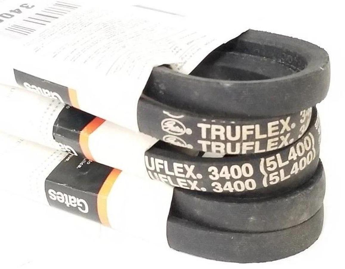 Used LOT OF 3 NEW GATES TRUFLEX 3400 ( 5L400 ) V-BELTS 21/32" X 40" 6940