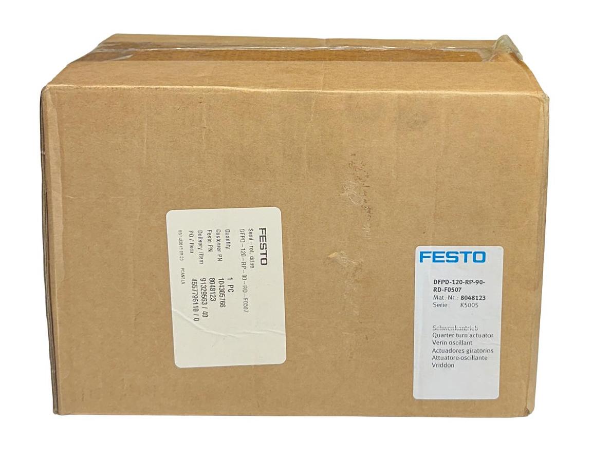 Used NEW FESTO DFPD-120-RP-90-RD-F0507 / 8048123 QUARTER TURN ACTUATOR ISO 5211 NSFP