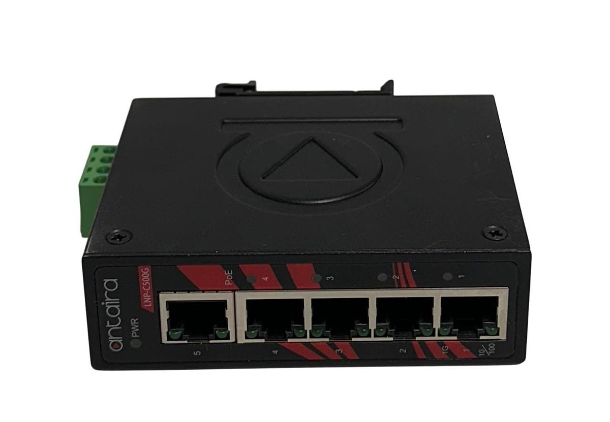 Used ANTAIRA LNP-C500G / LNPC500G INDUSTRIAL EtherNet SWITCH 4-PORT 48-55VDC USNP