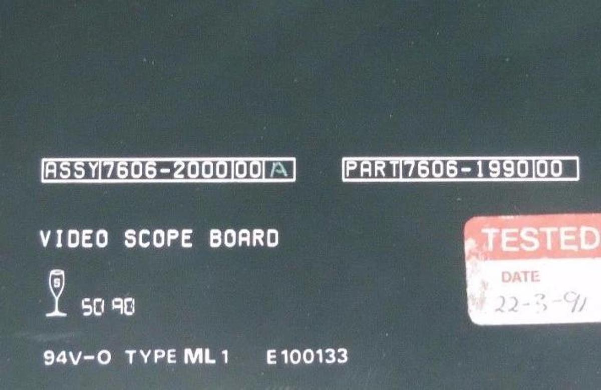 Used CROSFIELD ELECTRONICS 7606-1990 VIDEO SCOPE BOARD ASSY 76062000-00-A