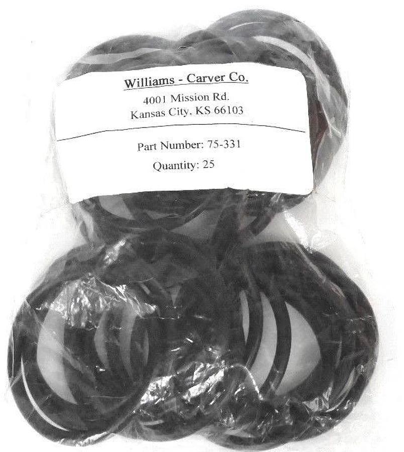 Used LOT OF 25 NEW WILLIAMS-CARVER 75-331 SEALS 75331