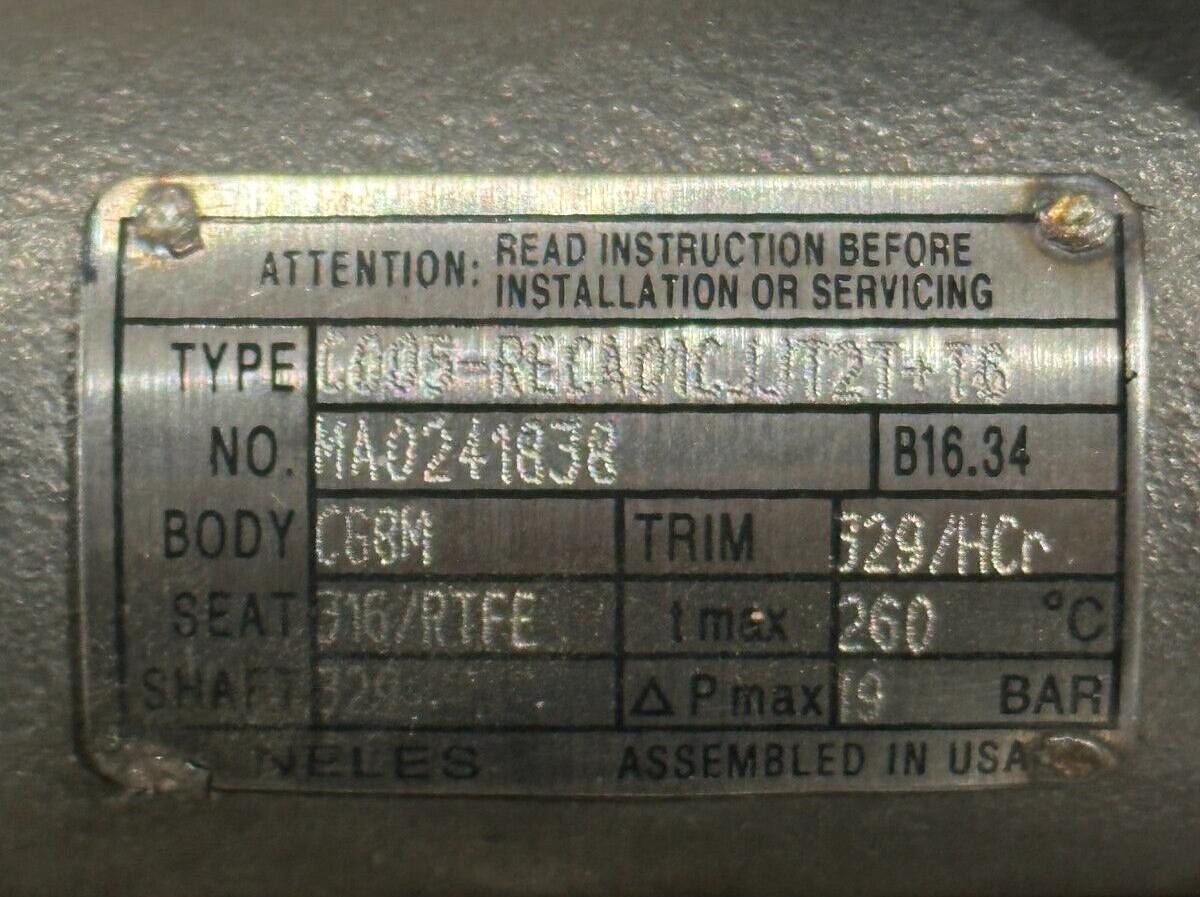 Used METSO JAMESBURY QPX1C/MC QUADRA-POWR X ACTUATOR/ NELES C005-RECA01CJJT2T+T6 NSNP