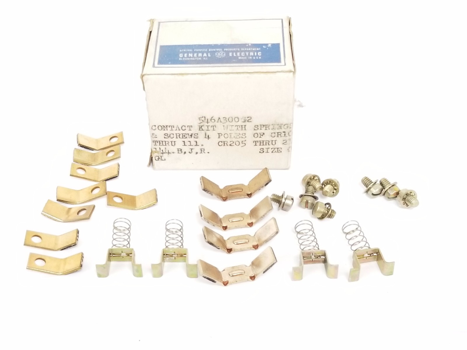 Used NIB GENERAL ELECTRIC 546A300G2 CONTACT KIT WITH SPRINGS 4-POLES