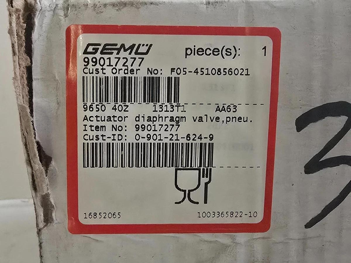 GEMU 9650 40Z 1313T1 AA63 | 99017277 Diaphragm Valve Actuator Krones 0901216249