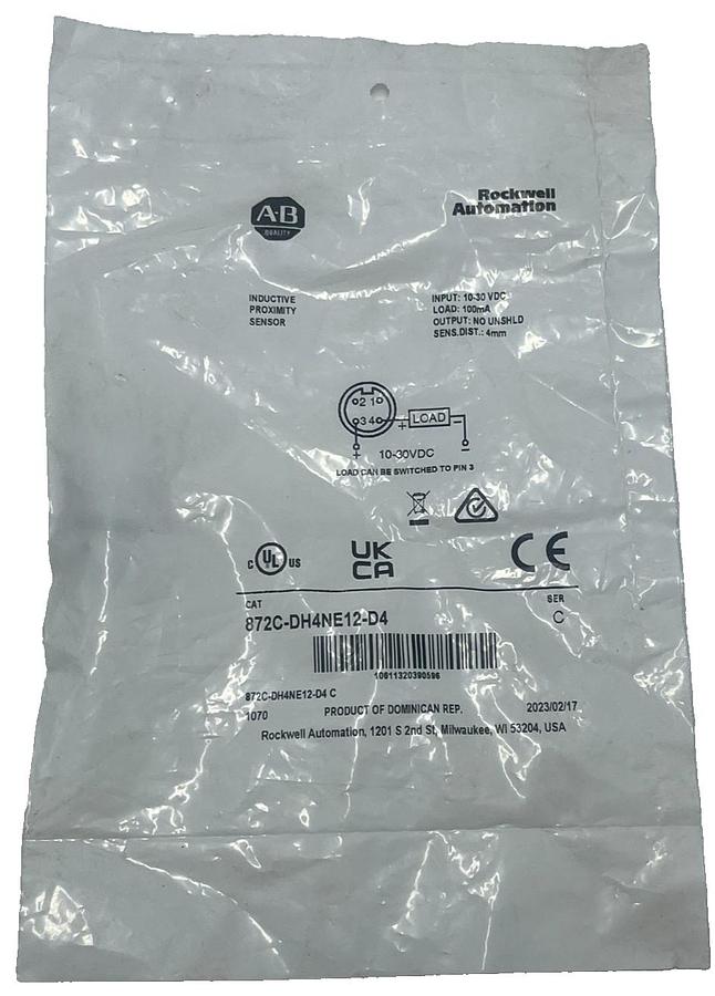 ALLEN-BRADLEY 872C-DH4NE12-D4 /C Inductive Proximity Sensor 12mm Diameter NSFS