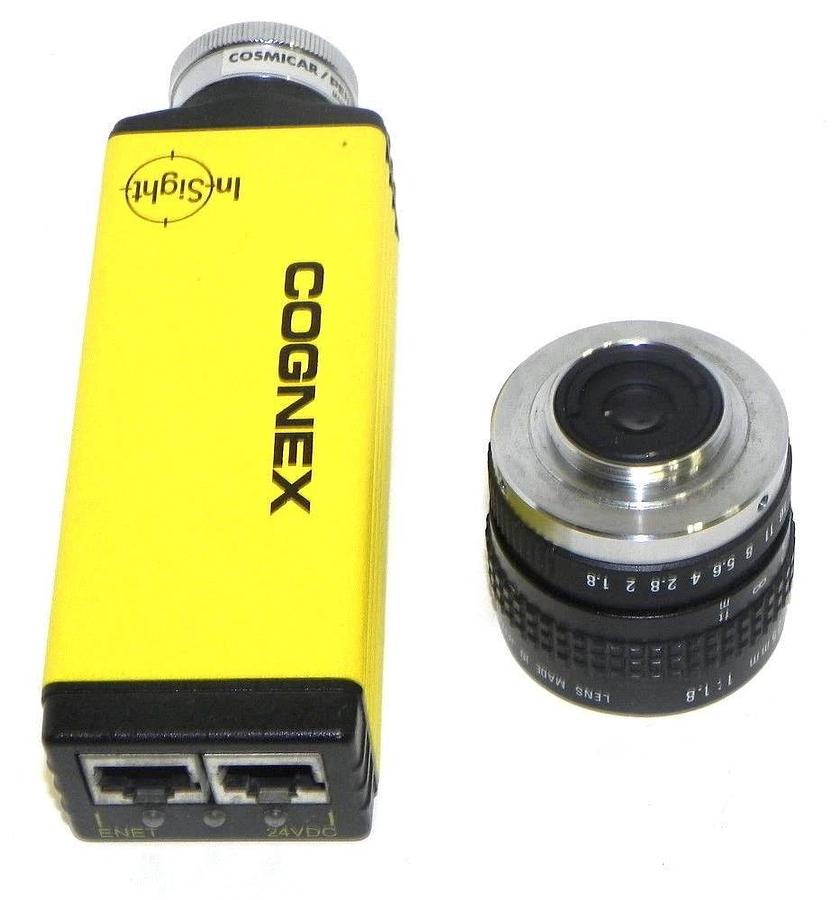 Used COGNEX 800-5749-1 REV. A VISION SENSOR IN-SIGHT 1010 CAMERA W/ COSMICAR LENZ