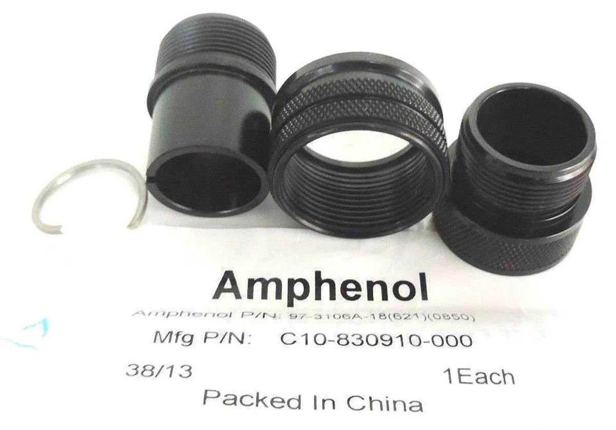 NEW AMPHENOL 97-3106A-18 CONNECTOR SHELL ONLY METAL CIRCULAR OLIVE C10830910000