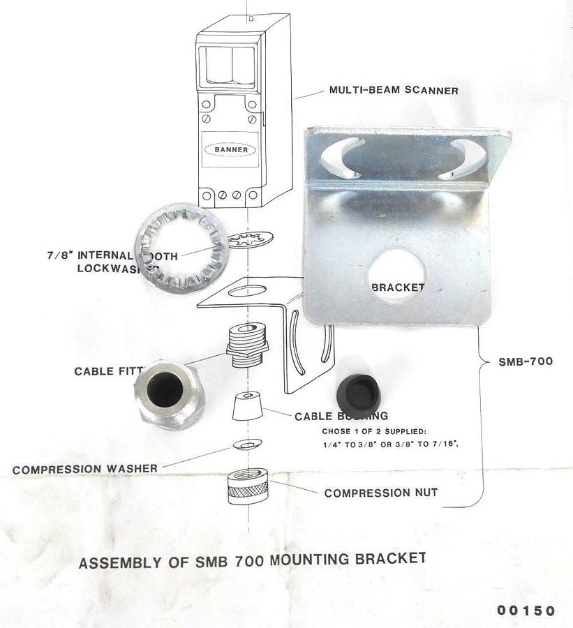 Used NEW BANNER SMB 700 MOUNTING BRACKET ASSEMBLY SMB700