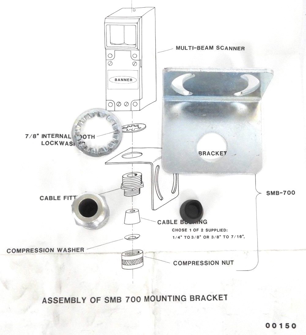 Used NEW BANNER SMB 700 MOUNTING BRACKET ASSEMBLY SMB700