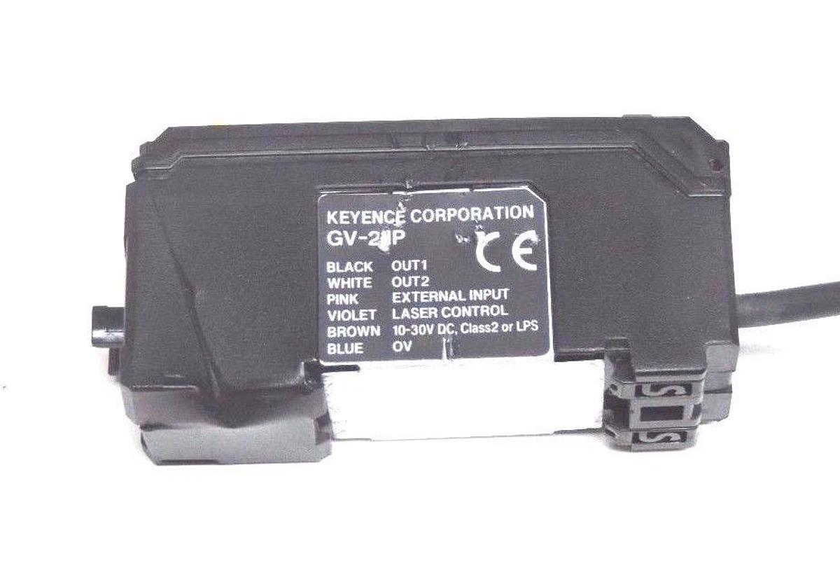 Used KEYENCE GV-21P SENSOR AMPLIFIER GV SERIES, 10/30VDC, GV21P
