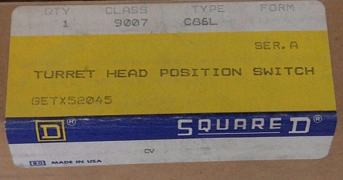 Used NIB SQUARE D 9007-C86L REED LIMIT SWITCH CO86, SER. A, 600V, 5A, CT-54, 9007-L