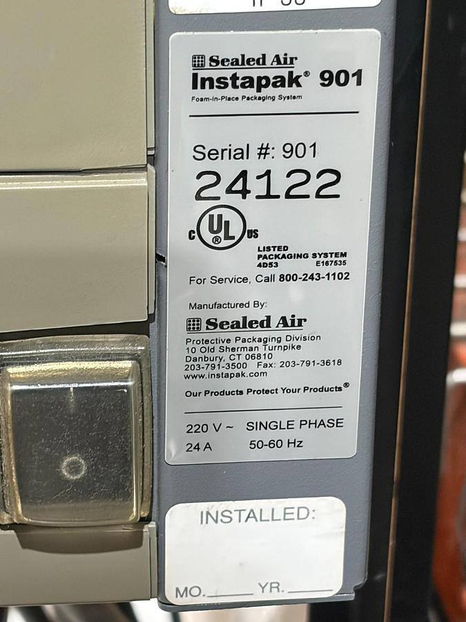 Used Sealed Air Instapak 901 Foam Packaging System WorkStation 220V Single Phase