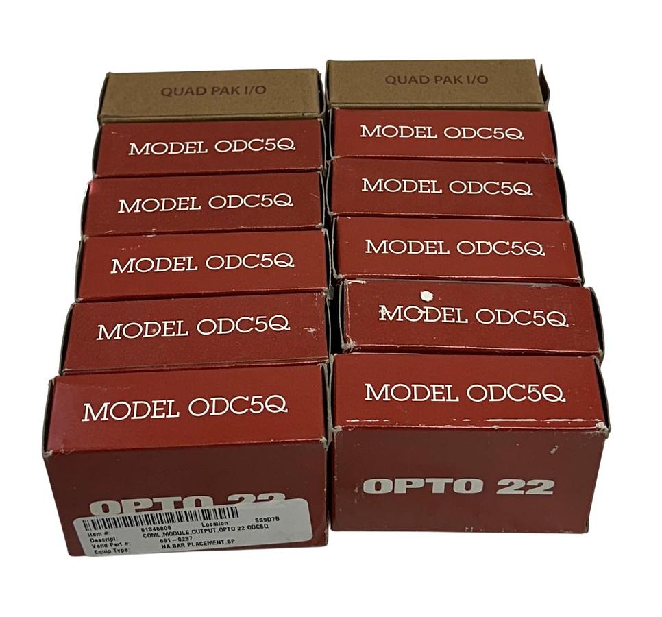 Used 12 OPTO 22 ODC5Q Quad Pak 4-CHNL DIGITAL OUTPUT MODULES 5-60VDC RED NSMP