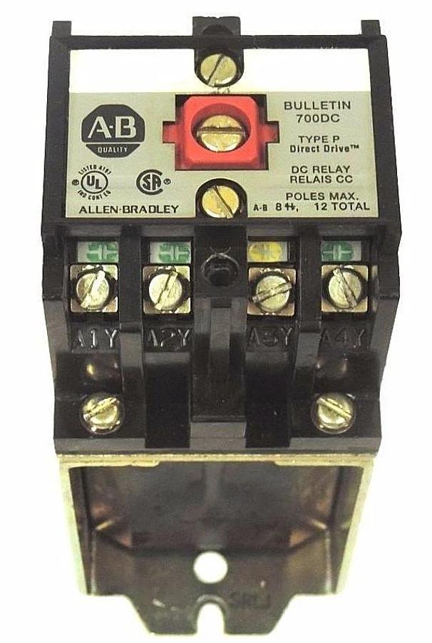 Used ALLEN BRADLEY 700DC-P800Z24 DC RELAY 700DCP800Z24, SER. A, 24V DC, PD714 COIL