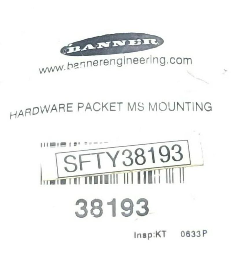 Used NEW BANNER 38193 HARDWARE PACKET MS MOUNTING