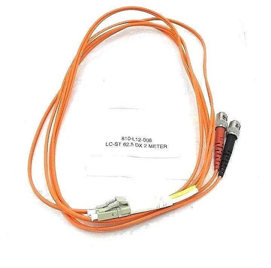 Used NEW QUIKTRON 810-L12-006 FIBER OPTIC CABLE LC-ST 62.5 DX 2 METER