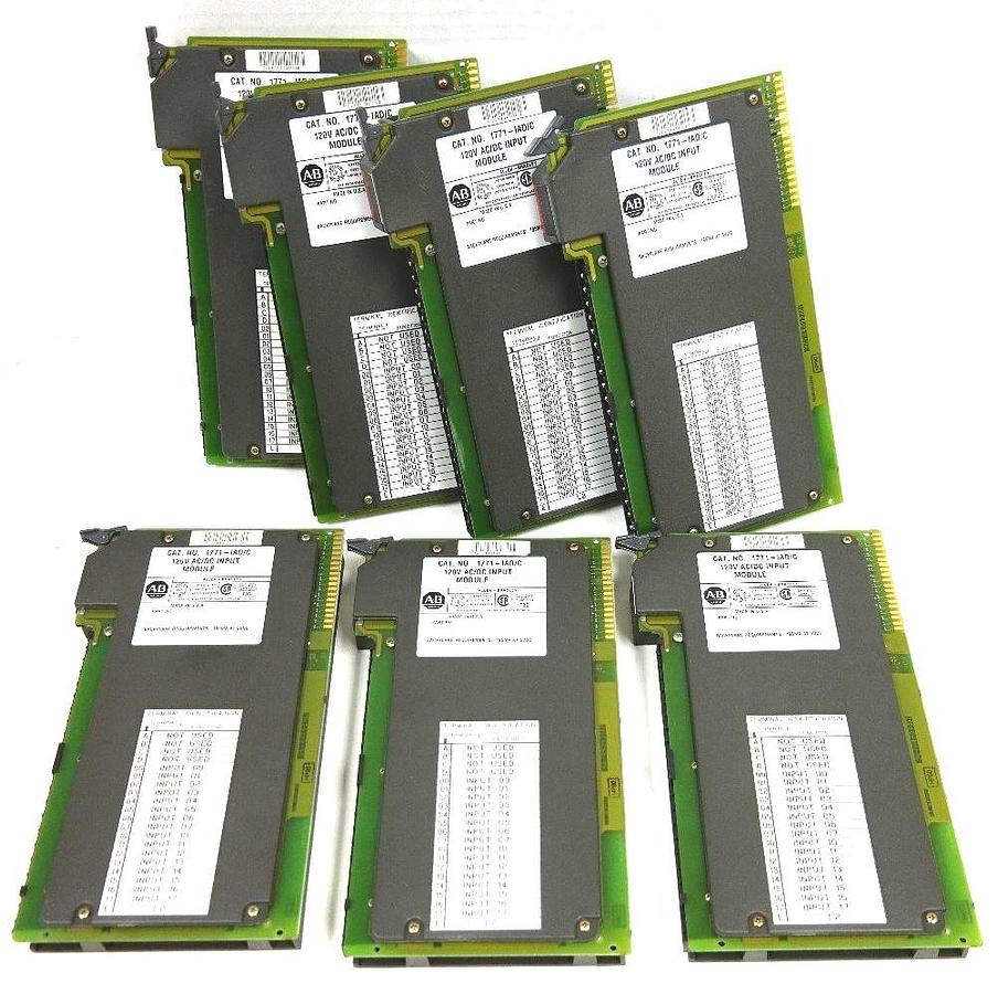 Used LOT OF 8 ALLEN BRADLEY 1771-IAD/C INPUT MODULES 1771IAD SERIES C