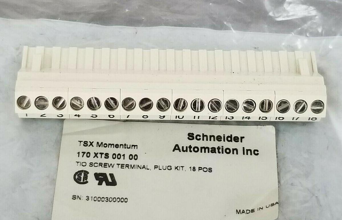 Used AEG MODICON 170-XTS-001-00 SCREW TERMINAL STRIP 18-PIN 170XTS00100