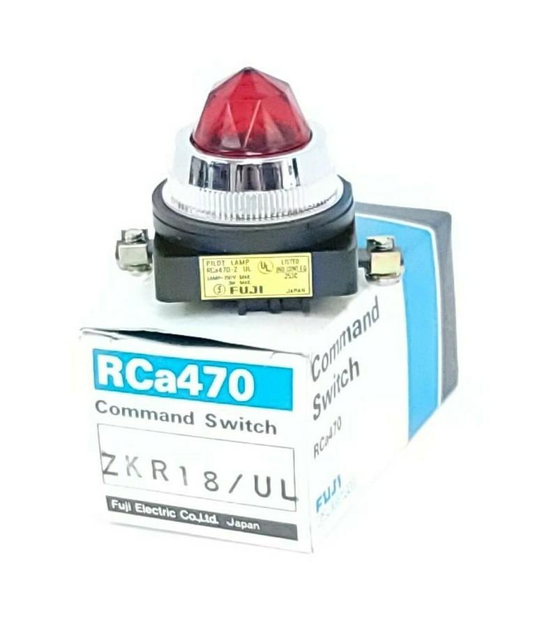 Used NIB FUJI RCA470 COMMAND SWITCH RCA470-Z, RCA470 ZKR18/UL RED LENS
