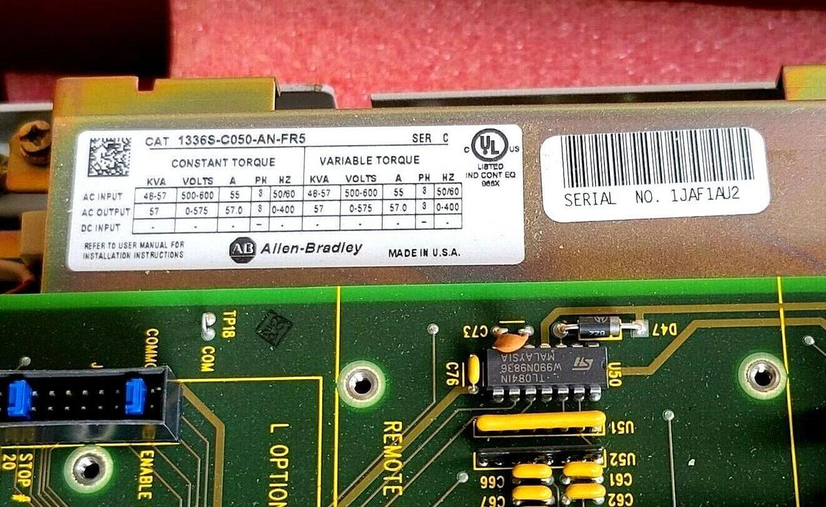 Refurbished REMAN. ALLEN BRADLEY 1336S-C050-AN-FR5 /C AC DRIVE 50HP, 575V 1336S-C050-ANFR5