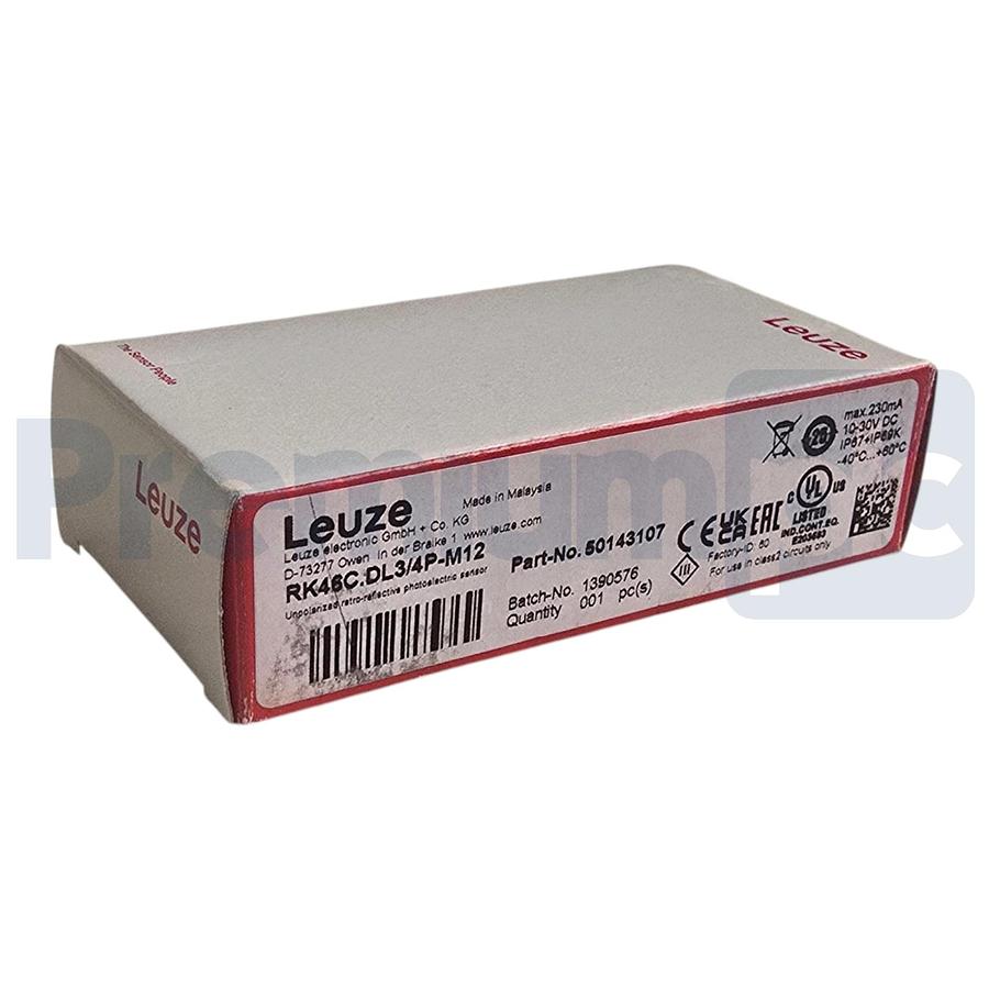 Used Leuze 50143107 | RK46C.DL3/4P-M12 Photoelectric Sensor M12 Connection NSMP