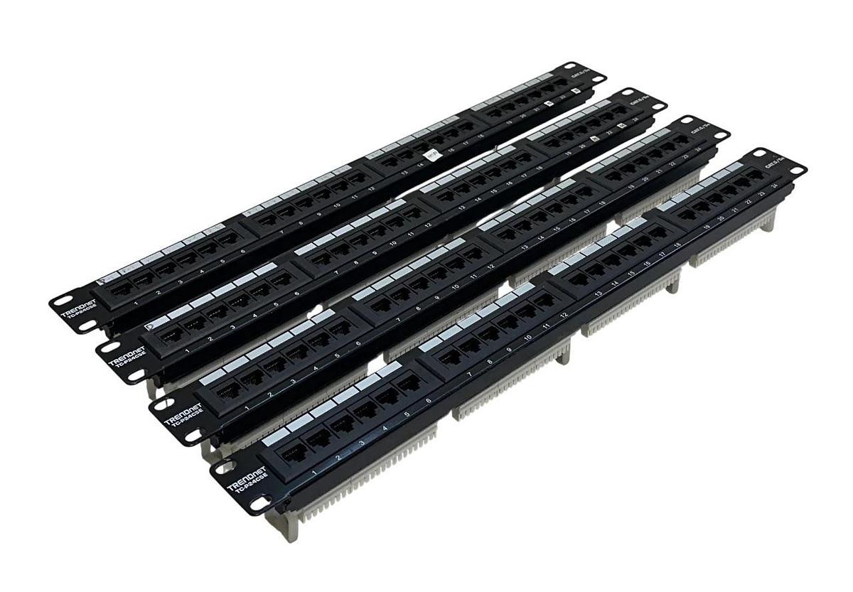 Used 4 TRENDnet TC-P24C5E / P24T-K11 / E157358 Rack Mount Patch Panels CAT5/5E USNP