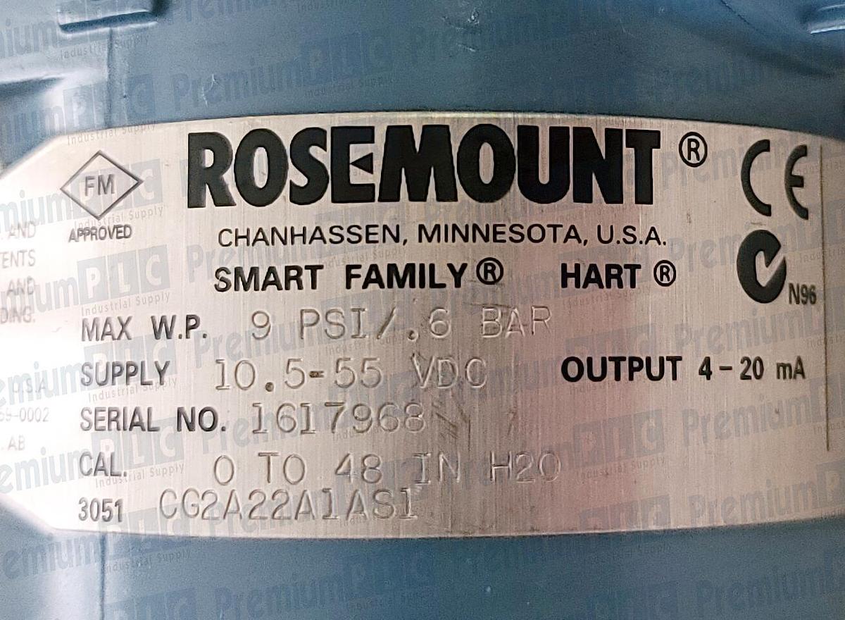 Used ROSEMOUNT 3051CG2A22A1AS1 3051C PRESSURE TRANSMITTER 1199WNB05SSCW70LA00 NEW