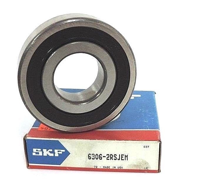 NIB SKF 6306-2RSJEM BEARING SINGLE ROW DUAL SEALED 30X72X19MM, 63062RSJEM