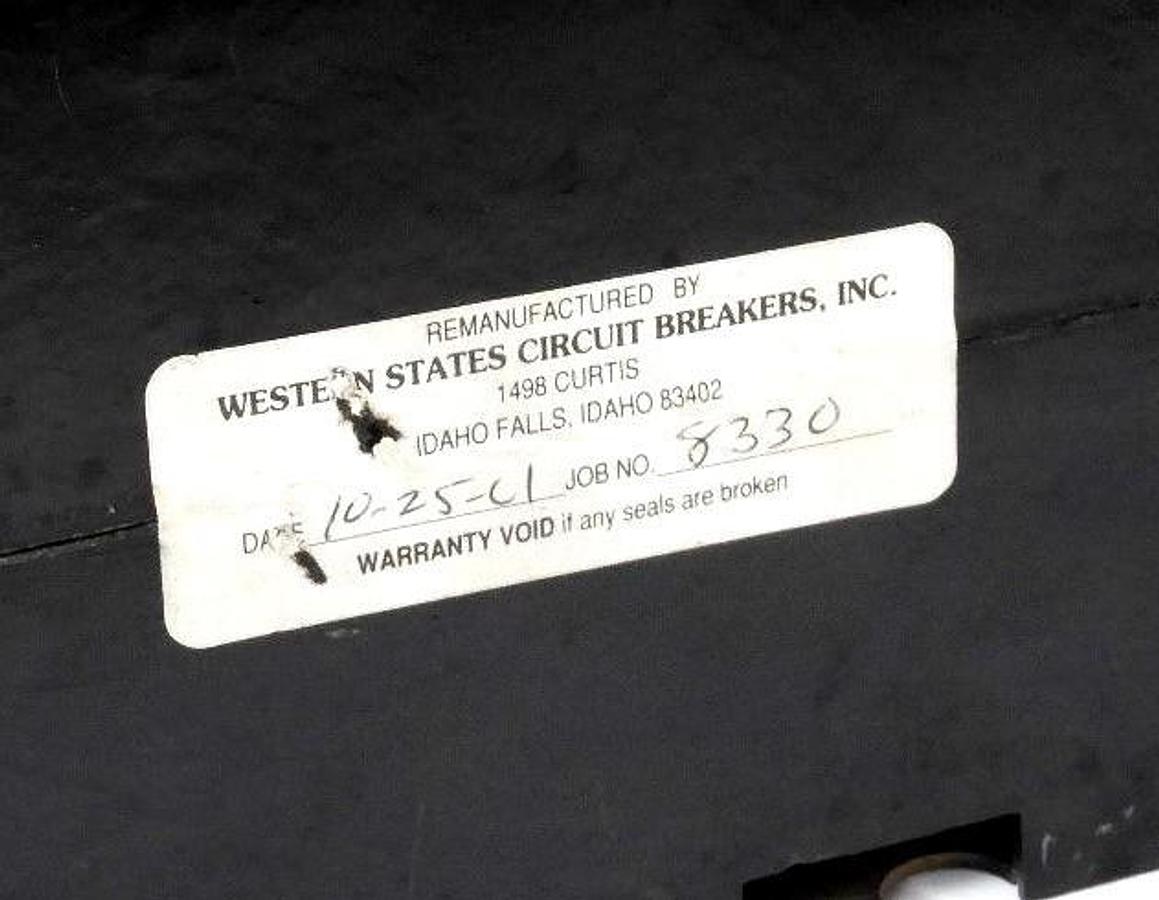 Used REPAIRED SQUARE D 400AMP CIRCUIT BREAKER WITH MAGNETIC TRIP MISSING PART NUMBER