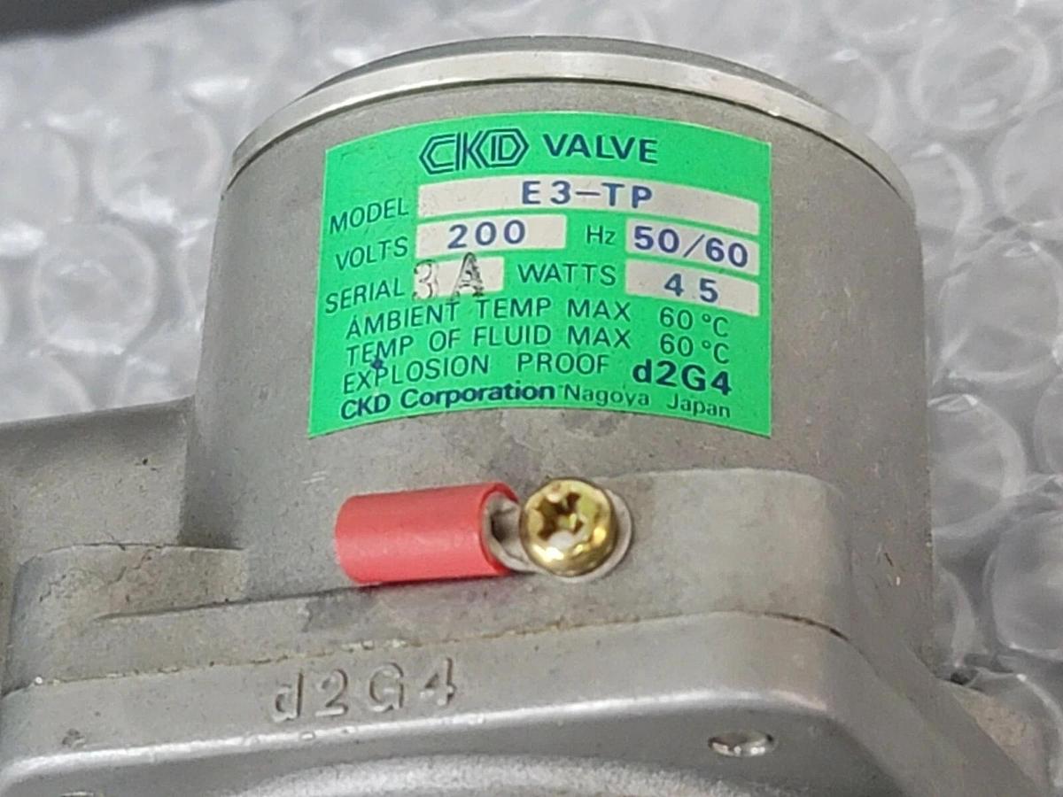 Used CKD E3-TP VALVE E3TP 200V 50/60HZ WATTS: 4.5
