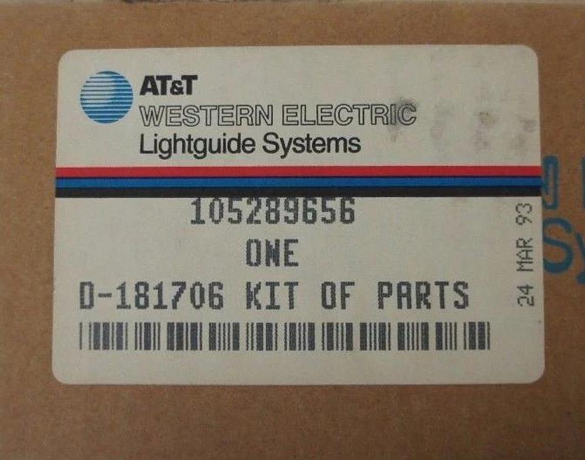 NEW AT&T WESTERN ELECTRIC 105289656 ONE D-181706 KIT OF PARTS SPLICE TRAY