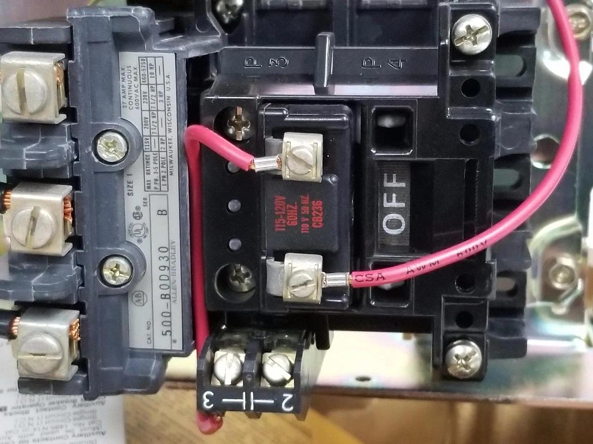 NEW ALLEN BRADLEY 509-BUD FULL VOLTAGE STARTER SER B, 115-120V, PHASE 3