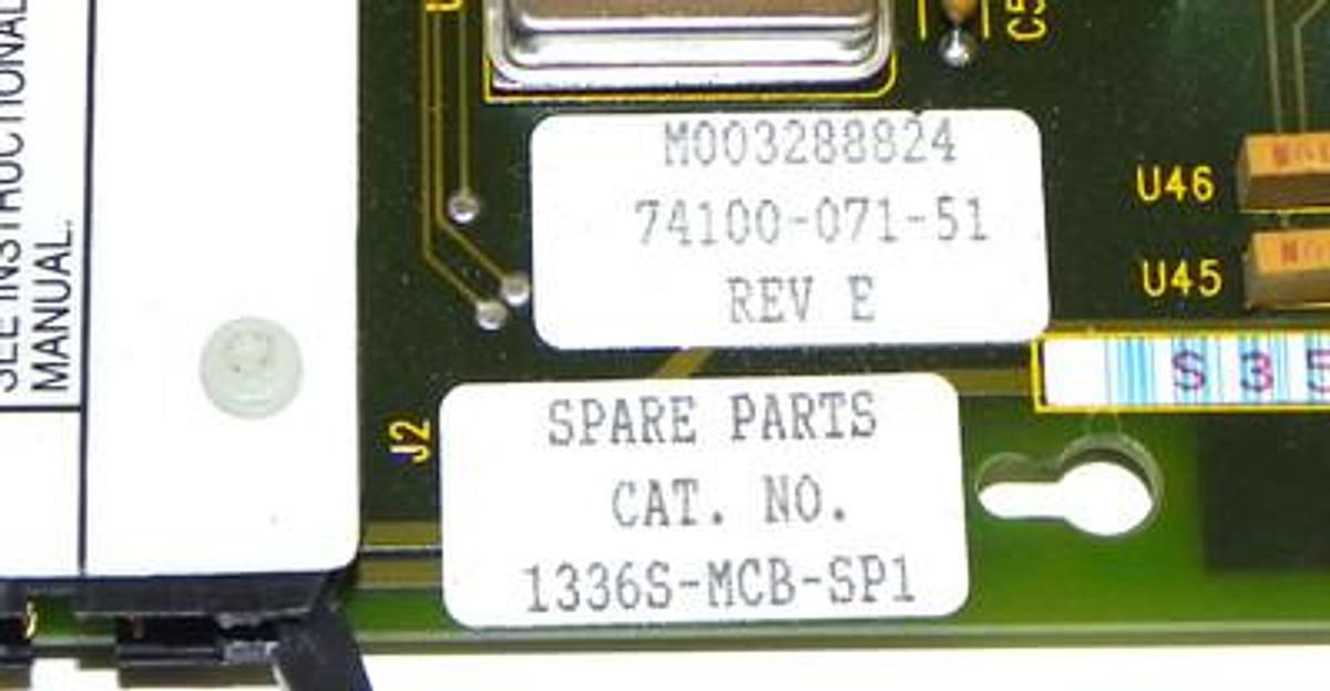 Used ALLEN BRADLEY 1336S-MCB-SP1 MAIN CONTROL PCB 1336SMCBSP1 REV. E