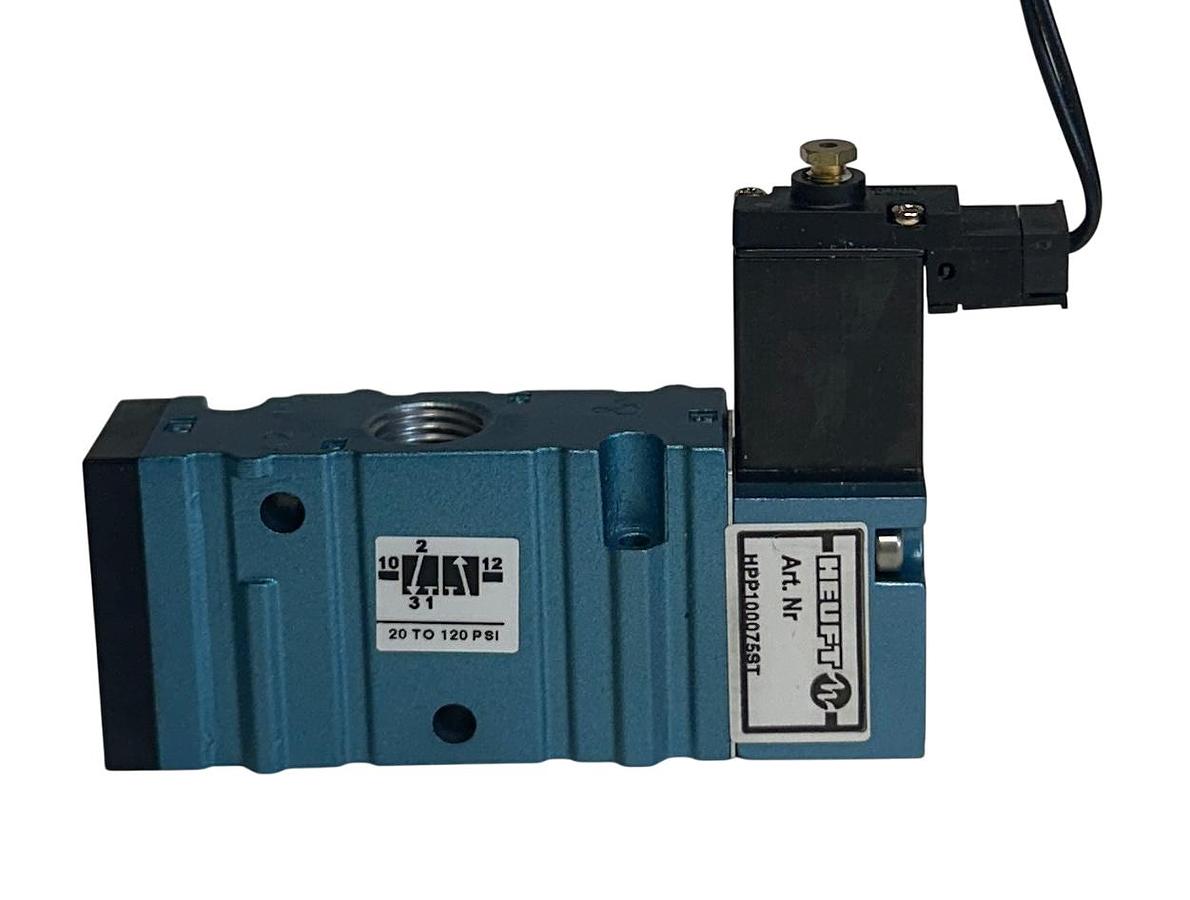 Used HEUFT MAC HPP100075ST SOLENOID VALVE 24VDC COIL 20-120PSI 3/2 WAY NSNP