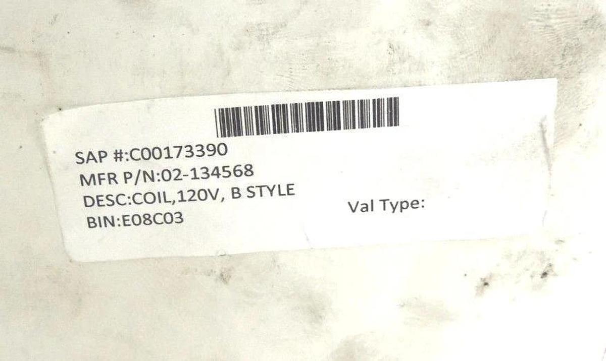 NIB VICKERS 02-134568 SOLENOID COIL 24VDC, 1.6AMP, 120V, B STYLE