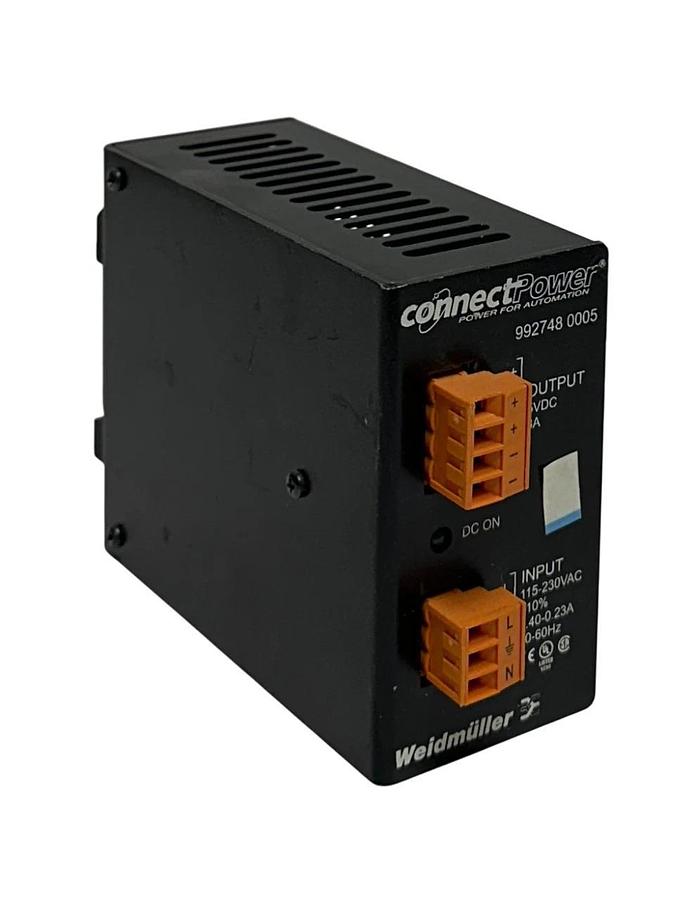 Used WEIDMULLER 992748 0005 / 9927480005 CONNECTPOWER POWER SUPPLY 5VDC OUTPUT USNP