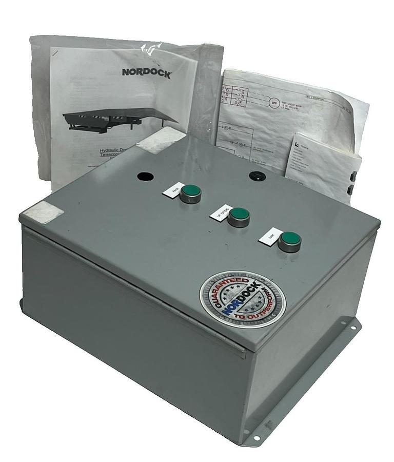 Used New Nordock 25341-E1 Hydraulic Dock Leveler Control Panel 460V *MISSING BUTTON*