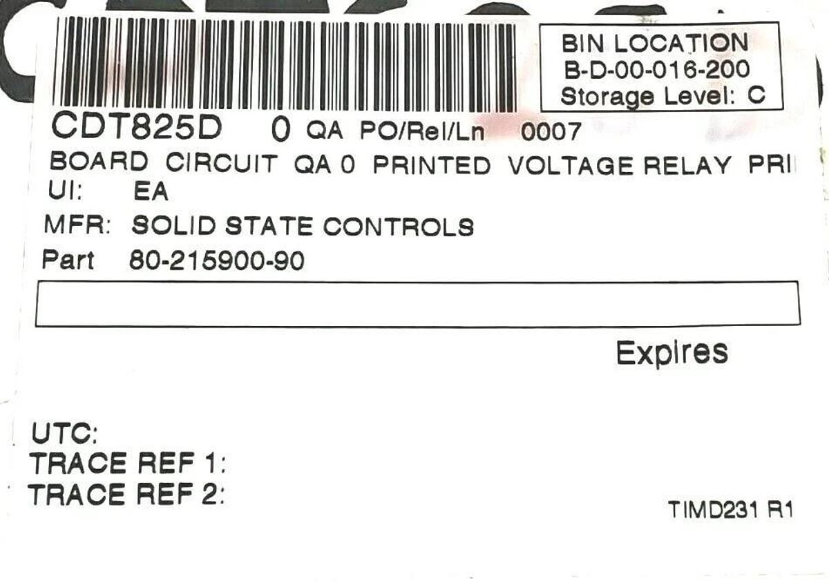 Used NIB SOLID STATE CONTROLS 80-215900-90 RELAY BOARD CDT825D 8021590090