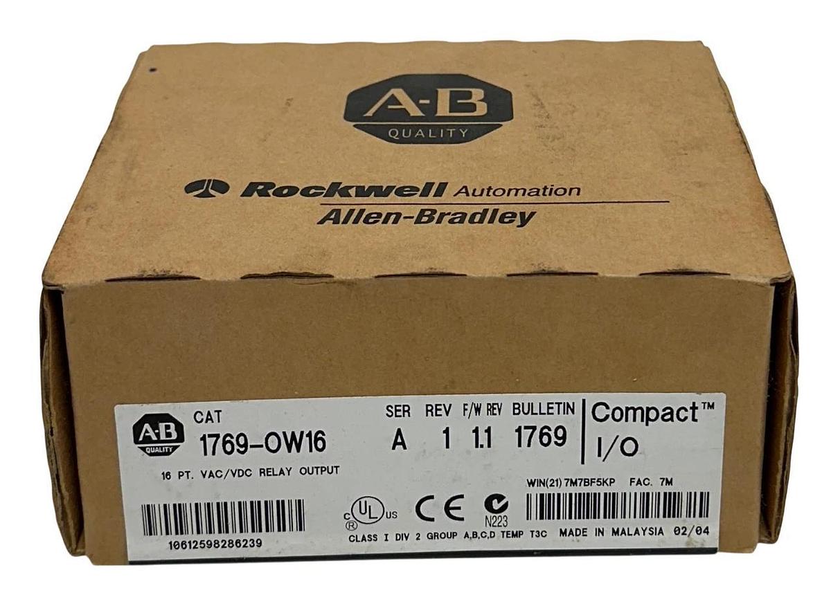Used ALLEN BRADLEY 1769-OW16 /A CompactLogix 16-PT RELAY OUTPUT MODULE VAC/DC NSFS