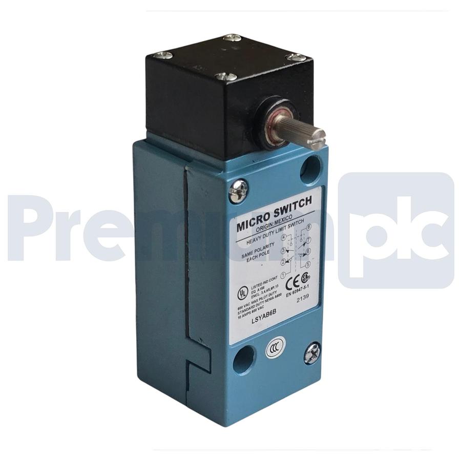 Used Honeywell LSYAB6B MICRO SWITCH Heavy Duty Limit Switch DPDT Plug-In 10A 600VAC