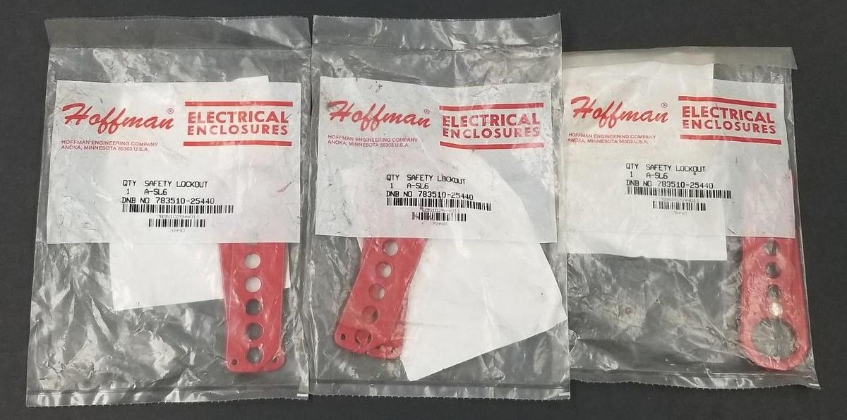 Used LOT OF 3 NEW HOFFMAN A-SL6 SAFETY LOCKOUTS ASL6