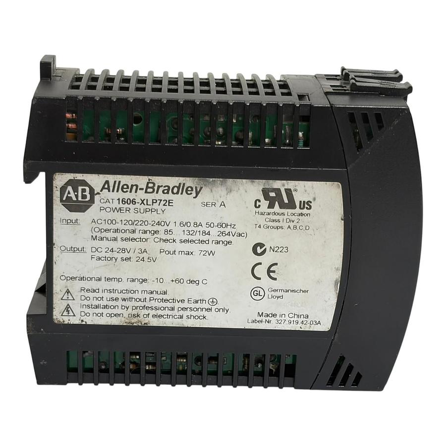 Used Allen Bradley 1606-XLP72E DIN Rail Power Supply 24-28V 72W Max Series A
