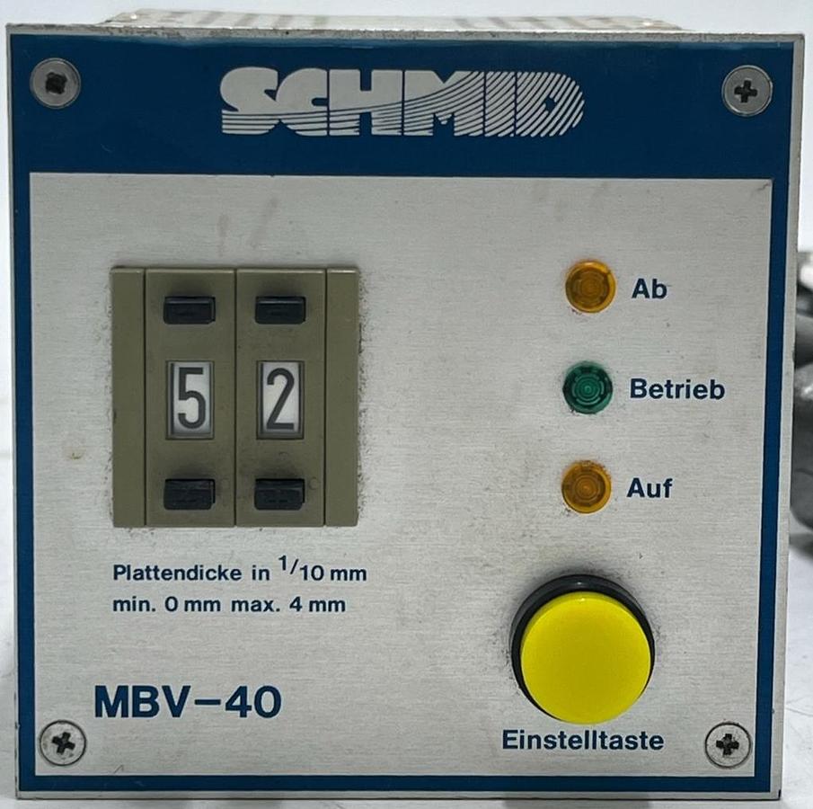 Used Schmid Autronic MBV-40 Control Unit 220V 3-Plug Handheld Device MBV40