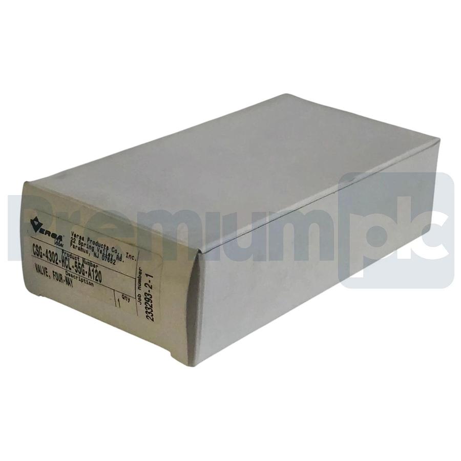 Versa Valves CSG-4302-HCL-55G-A120 Pneumatic 4-Way Valve, 120V AC, 1/4" NPT NEW
