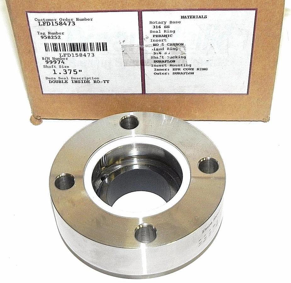 Used NIB DURA SEAL 99974 DOUBLE INSIDE RO-TT SHAFT SIZE 1.375'' ROTARY BASE 316 SS