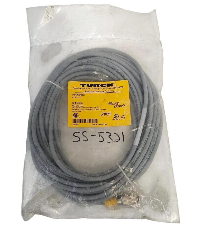 NEW TURCK RK 4.4T-10 CORDSET SINGLE ENDED ID NUMBER: U2173-10