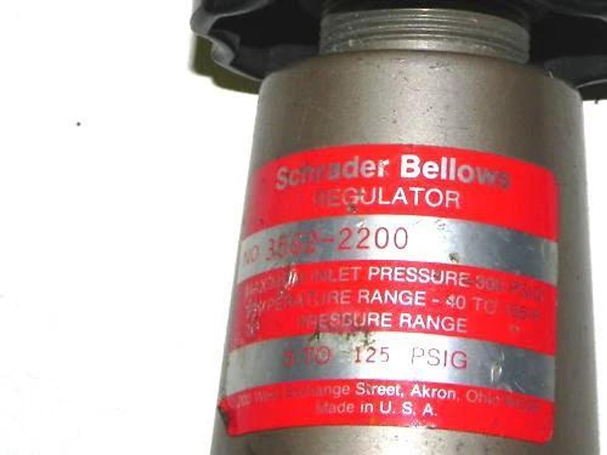 Used SCHRADER BELLOWS 35G2-2200 PRESSURE REGULATOR 5-125PSIG